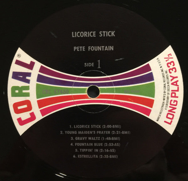 Pete Fountain : Licorice Stick (LP, Album, Mono, Glo)