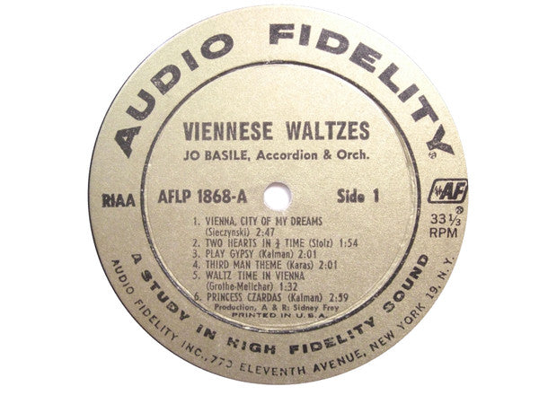 Jo Basile, Accordion And Orchestra : Viennese Waltzes (LP, Album, Mono)