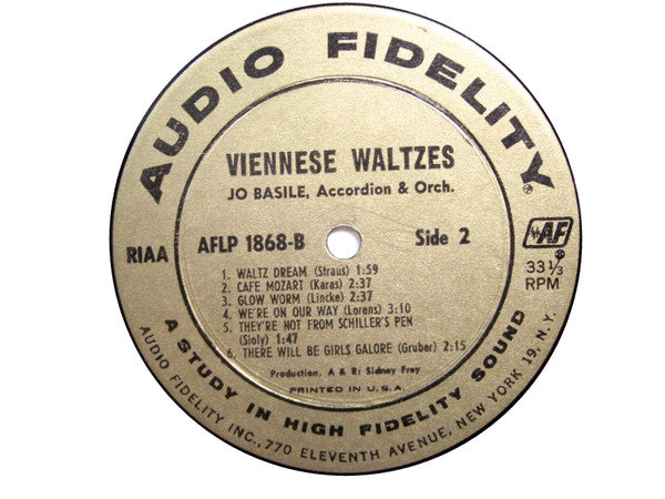 Jo Basile, Accordion And Orchestra : Viennese Waltzes (LP, Album, Mono)