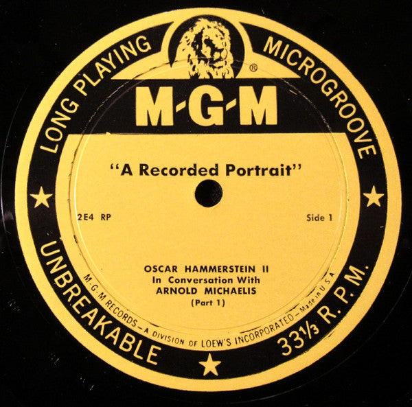 Rodgers & Hammerstein, Arnold Michaelis : A Recorded Portrait (2xLP, Mono)