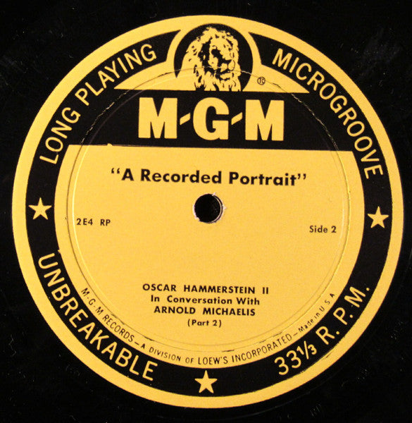 Rodgers & Hammerstein, Arnold Michaelis : A Recorded Portrait (2xLP, Mono)