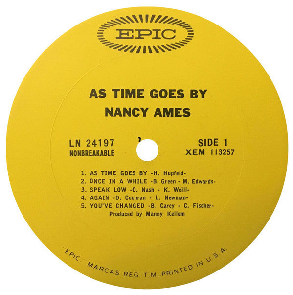 Nancy Ames : As Time Goes By (LP, Album, Mono)