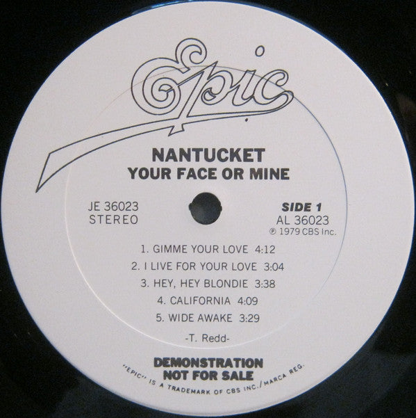 Nantucket : Your Face Or Mine? (LP, Album, Promo, San)