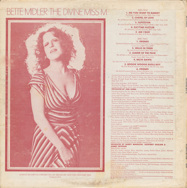 Bette Midler : The Divine Miss M (LP, Album, Pre)