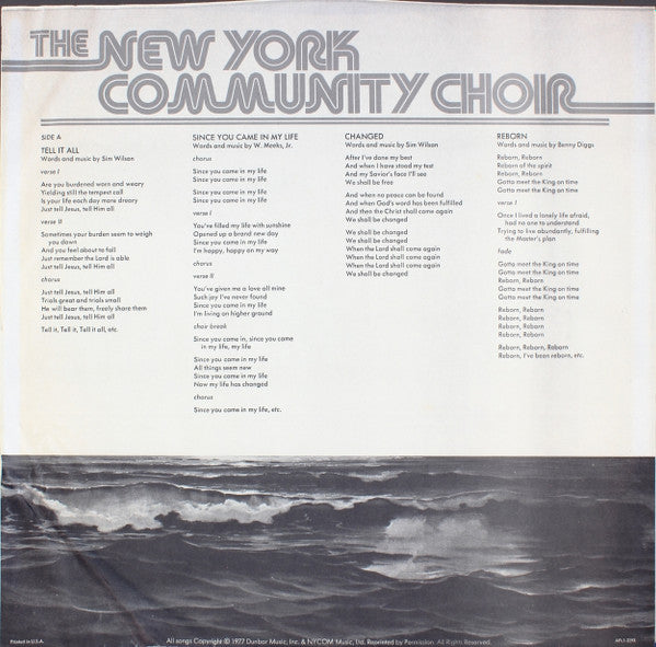 The New York Community Choir : The New York Community Choir (LP, Album)