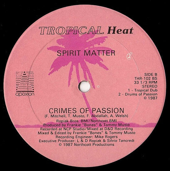 Spirit Matter : Crimes Of Passion (12", Red)