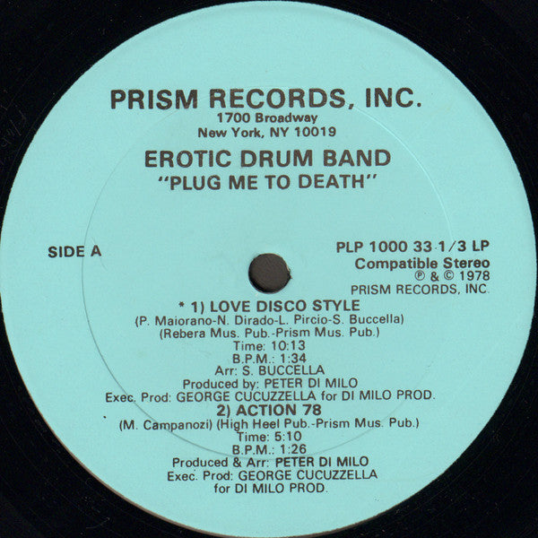 Erotic Drum Band : Plug Me To Death (LP, Album)