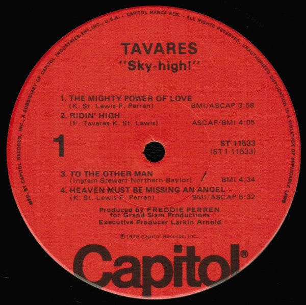 Tavares : Sky-High! (LP, Album, Jac)