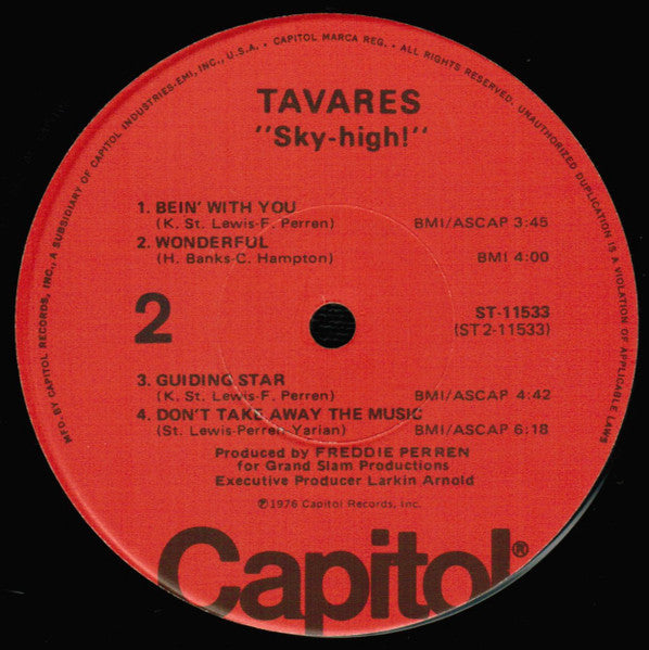 Tavares : Sky-High! (LP, Album, Jac)