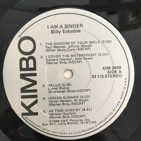 Billy Eckstine : I Am A Singer (LP, Album)