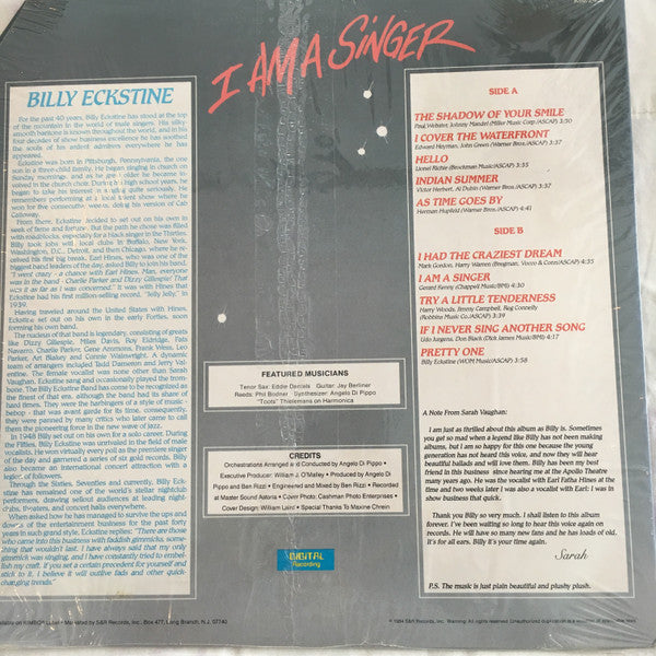 Billy Eckstine : I Am A Singer (LP, Album)