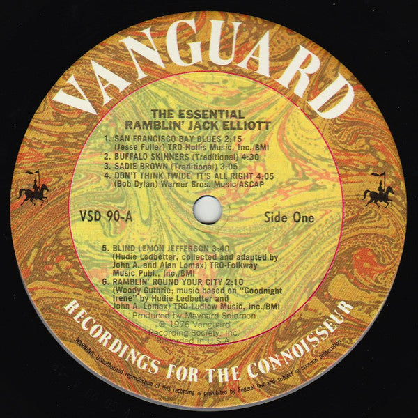 Ramblin' Jack Elliott : The Essential Ramblin' Jack Elliott (LP, RE + LP)