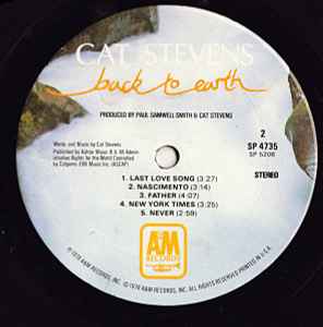 Cat Stevens - Back To Earth (1978)