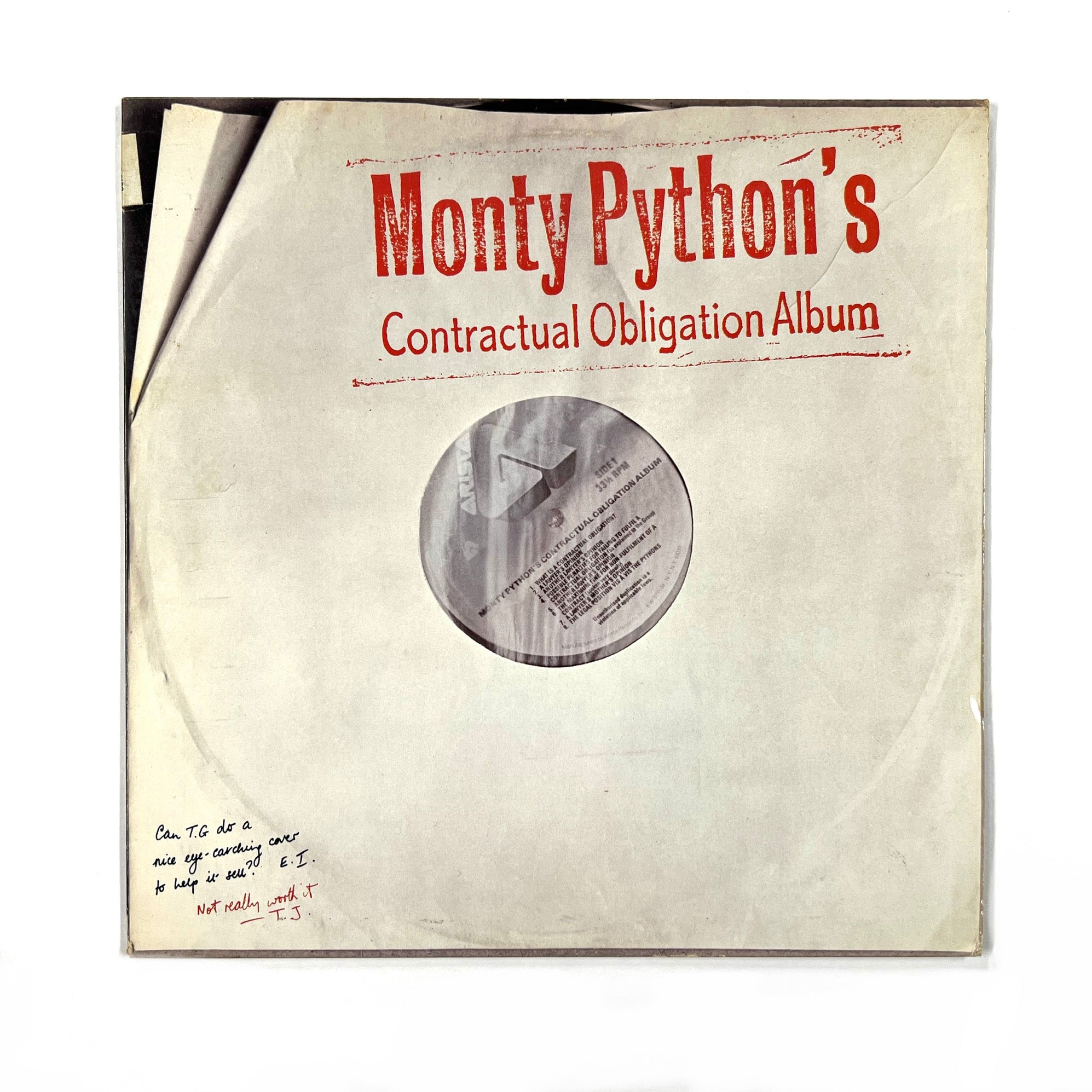 Monty Python - Monty Python's Contractual Obligation Album – Turntable ...