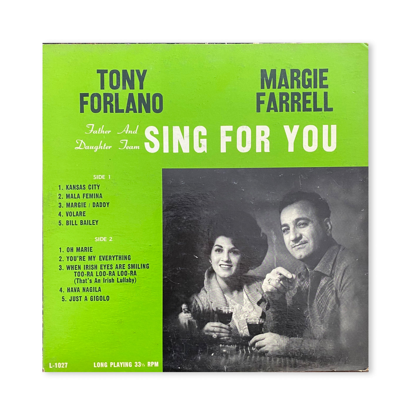Tony Forlano & Margie Farrell - Sing For You